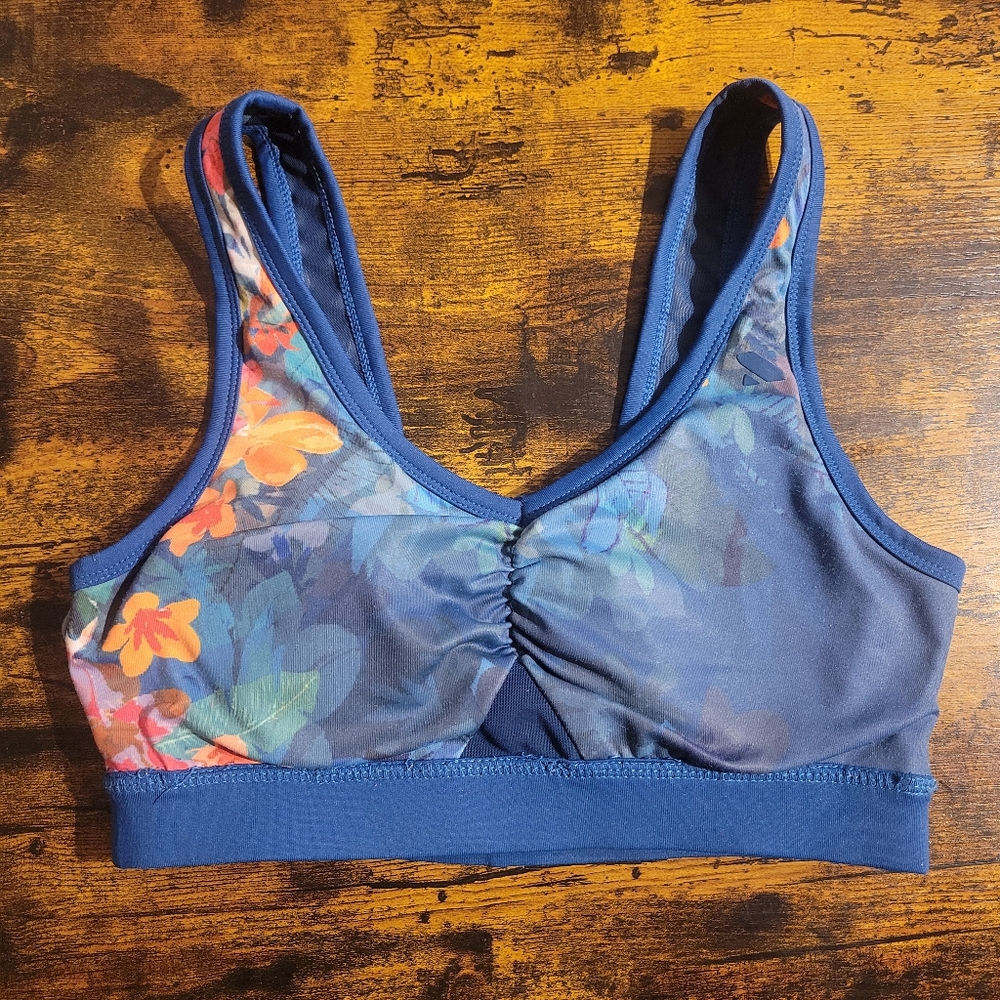 Floral Blue Sports Bra
